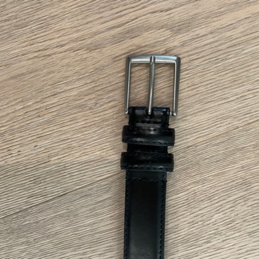 Boys Genuine Leather Black Belt